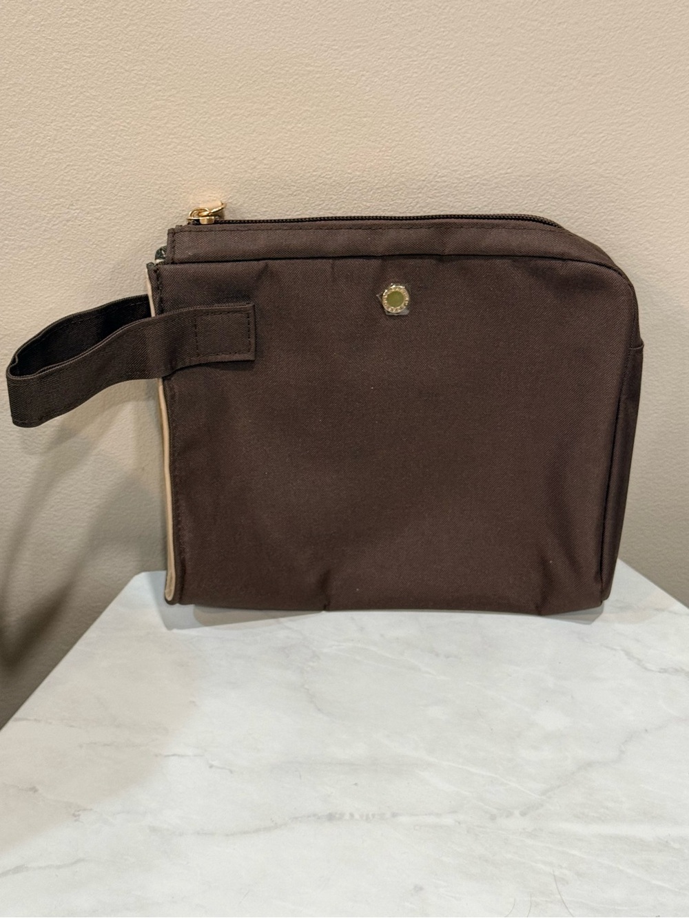🔥Bvlgari Men's Brown Travel Toiletry Bag EC🔥